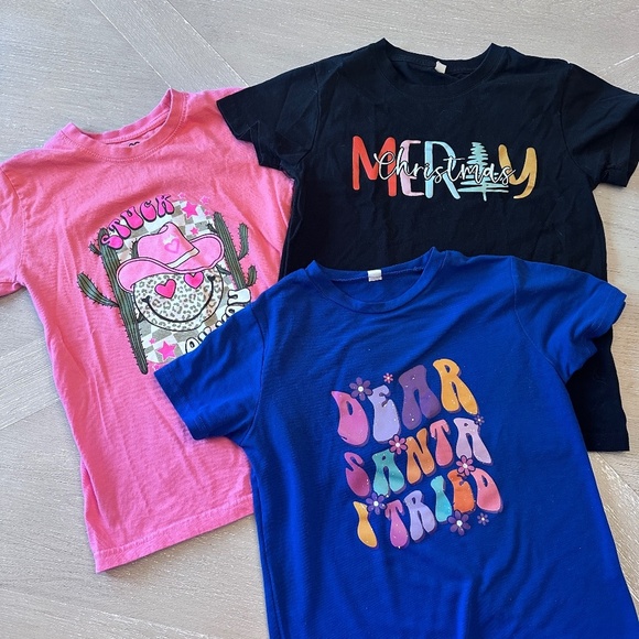 Girls Holiday Christmas Valentine's shirt lot sizes 8-10 - Picture 1 of 7